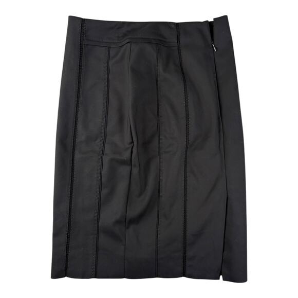 White House Black Market Perfectform Women’s 0‎ Black Pencil Mesh Peep Back Slit - Picture 1 of 7